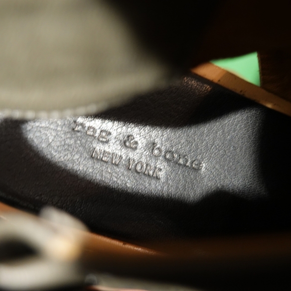 RAG & BONE Gray Leather Open-toe Slingback Wedge Heeled Shoe-bootie, size 38 - Picture 5 of 9